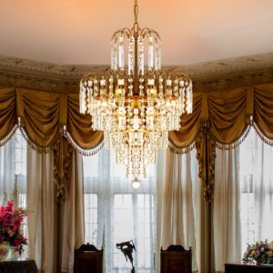 Kronleuchter Kristall K5 Deckenleuchte Deckenlampe Lüster Pendelleuchte Gold