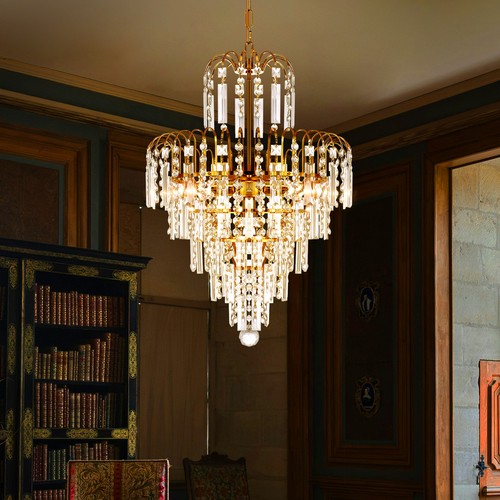 Kronleuchter Kristall K5 Deckenleuchte Deckenlampe Lüster Pendelleuchte Gold - Image 2