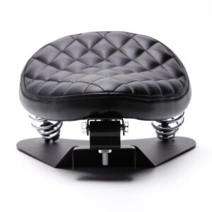 H-YEEU Motorrad PU Leder Solo Sitz, Motorrad Bobber Sitz Mit Frühling Grundplatte für Bobber Sportster XL1200 883 48 Dyna Softail