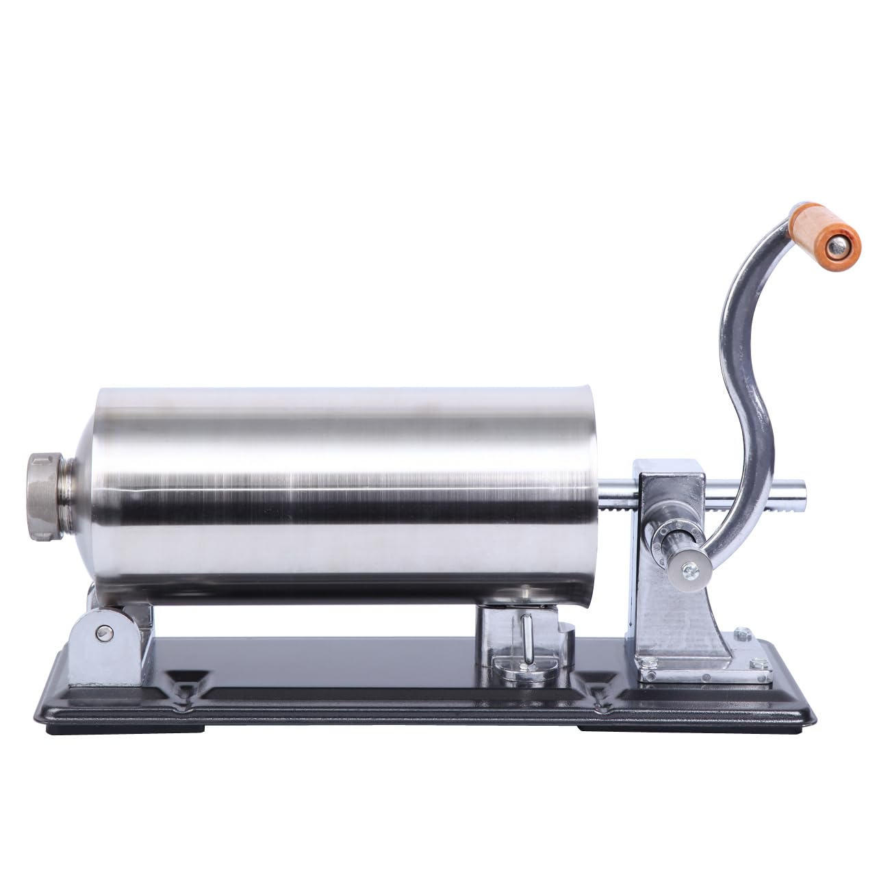 TRY-YEAN 4,8L Manuelle Wurstfüller Wurstmaschine, Edelstahl Wurstfüllmaschine mit 4 Stück Füllrohre 11mm 16mm 20mm 28mm, Wurstpresse mit Tischklemme für Zuhause Siber - Image 3