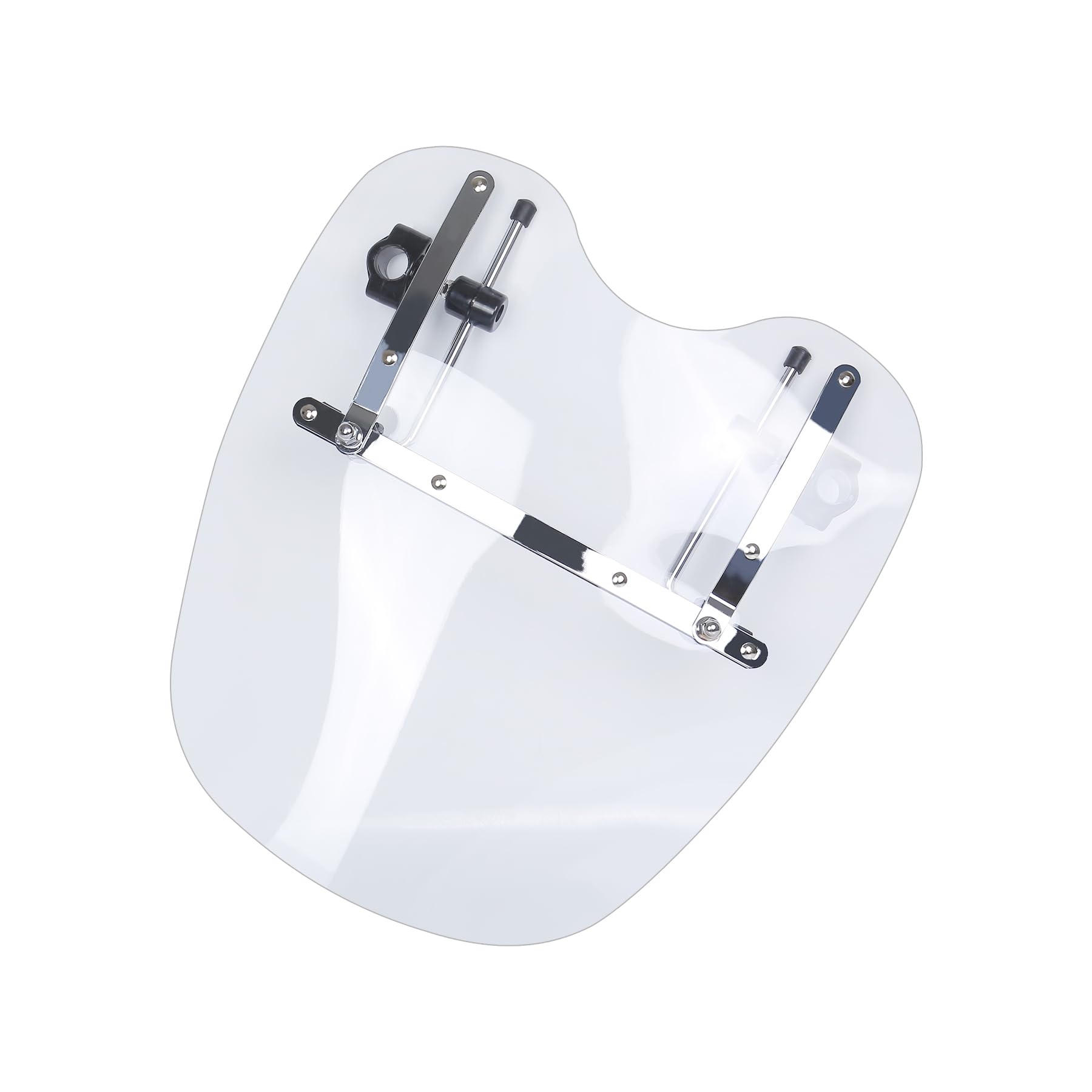 H-YEEU Motorrad Windschutzscheibe Windschutzabweiser fit für Harley Suzuki Honda Shadow Yamaha Kawasaki Cruiser Standards (Weiß, 19 inch) - Image 4