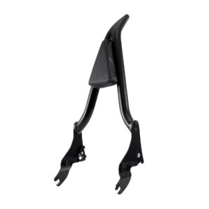 H-YEEU Motorrad Sissy Bar Fit für Harley Touring Road King Road Glide Street Glide 2009-2023 Abnehmbare hintere Beifahrer Rückenlehne 22 Zoll