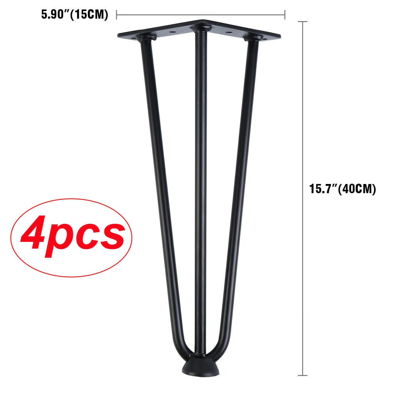 KayEsampra 4er Set Haarnadel Tischbeine Haarnadel Möbelfüße Tischkufen Haarnadelbeine, Beinhöhe ca 40 cm/16inch Metall Tischbeine Tischfußhalterung DIY Handarbeit für Schreibtisch Esstisch Schwarz - Image 2