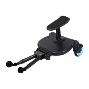 H-YEEU Blau Buggy Board Mit Sitz, Kinder Buggy Board, Trittbrett Für Kinderwagen, Abnehmbar Kinderwagenzubehör für Kinder von 2-6 Jahren (25 kg)