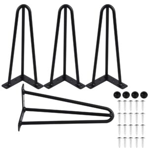 KayEsampra 4er Set Metall Tischbeine Haarnadelbeine Hairpin Legs Tischkufen,Tischbeine Tischfußhalterung DIY Handarbeit für Schreibtisch Esstisch,schwarz,Haarnadel Couchtisch Beine Höhe 45 cm/18inch