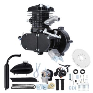 2 Temps kit Moteur vélo 50cc Gaz Motorisé Moteur Kit de Conversion de Vélo Noire