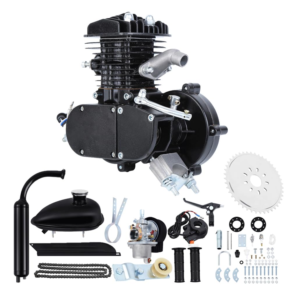 2 Temps kit Moteur vélo 50cc Gaz Motorisé Moteur Kit de Conversion de Vélo Noire