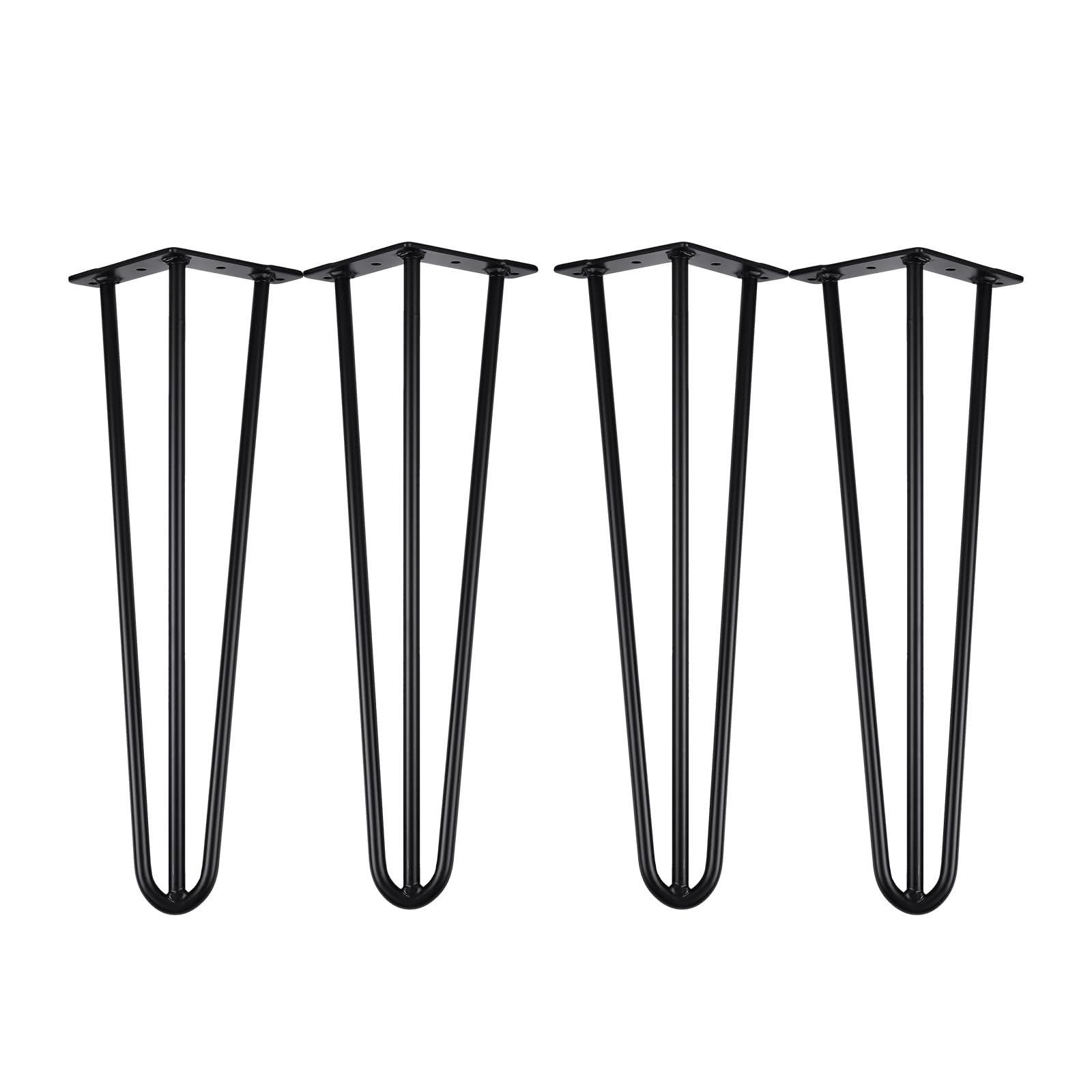 KayEsampra 4er Set Haarnadel Tischbeine Haarnadel Möbelfüße Tischkufen Haarnadelbeine, Beinhöhe ca 40 cm/16inch Metall Tischbeine Tischfußhalterung DIY Handarbeit für Schreibtisch Esstisch Schwarz