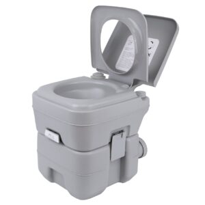 Samger Samger 20L Tragbare Campingtoilette Chemietoilette, Mobile Toilette Reisetoilette Campingklo, Unterstützung bis 130KG für Camping, Wohnmobil, Im Freien Reise