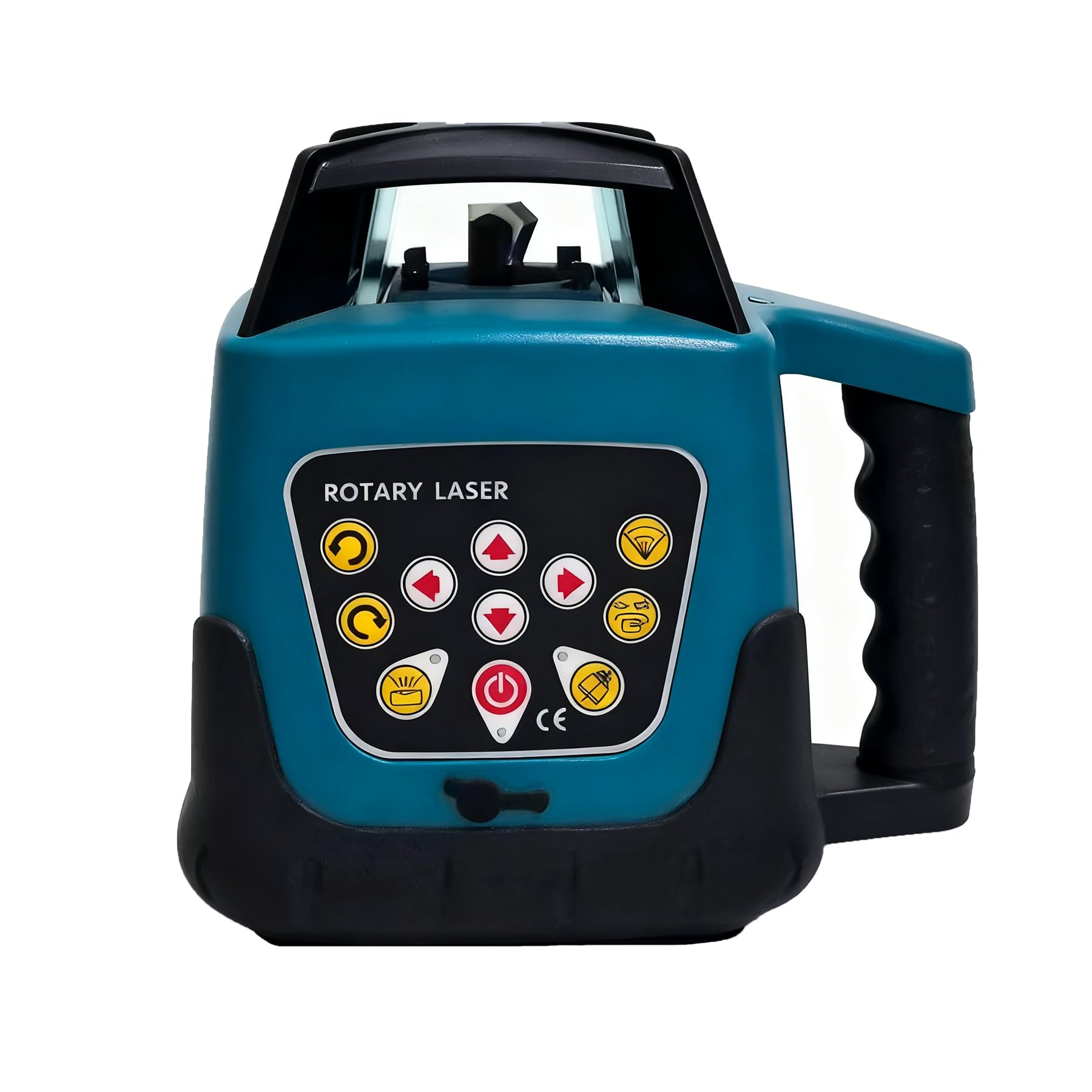 H-YEEU Kit de niveau laser rotatif, niveau laser horizontal et vertical à mise à niveau automatique à 360°, faisceau rouge, portée de 500 m, pour la construction, le bâtiment et la topographie - Bleu - Image 4