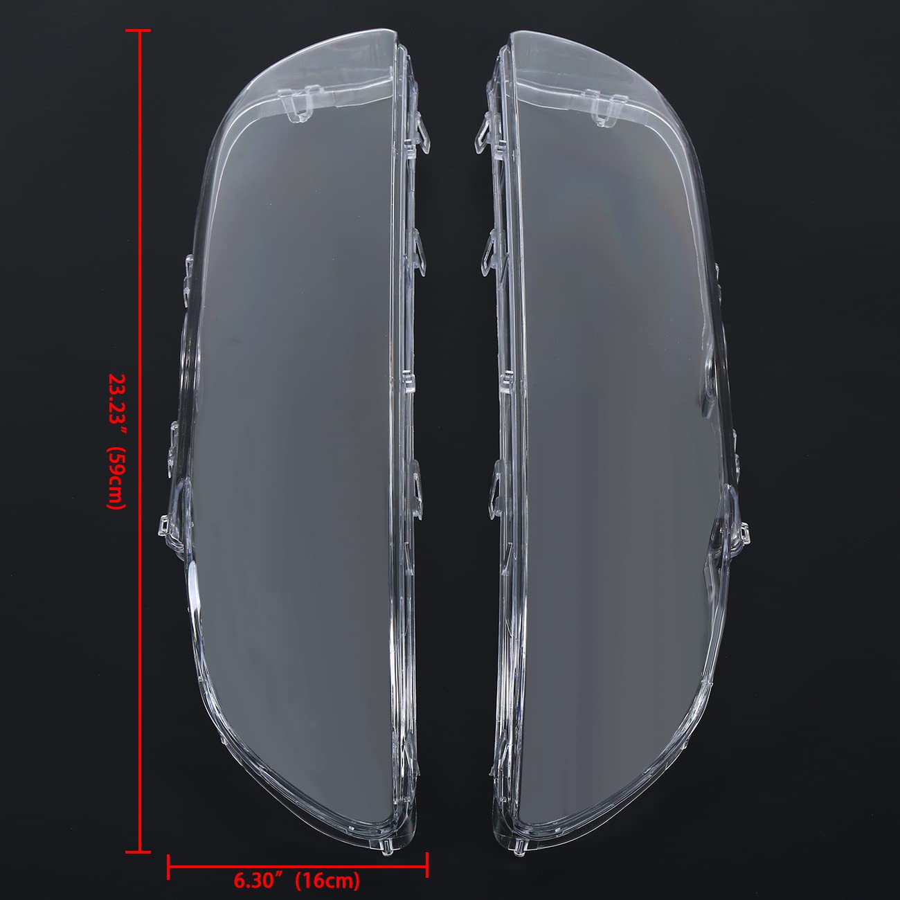 H-YEEU Paar Link & Rechts Scheinwerferglas Streuscheibe Abdeckung Fit für BMW E39 2000-2003 Frontscheinwerfer - Image 2