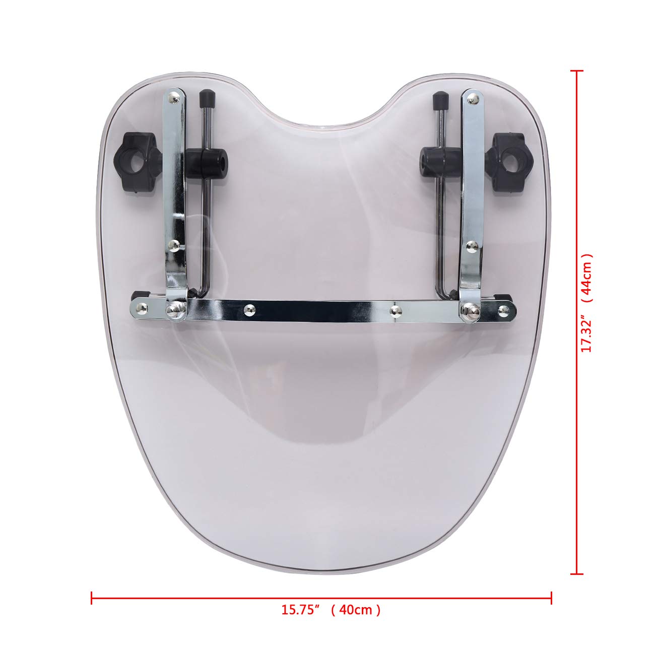 H-YEEU Motorrad Windschutzscheibe Windschutzabweiser fit für Harley Suzuki Honda Shadow Yamaha Kawasaki Cruiser Standards (braun, 17 inch) - Image 4