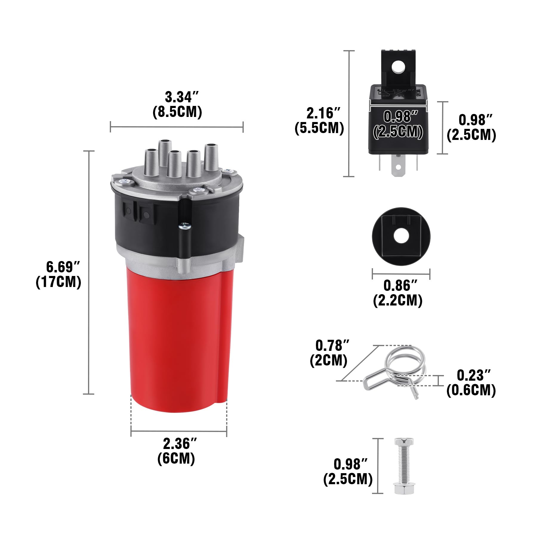 H-YEEU 12V 125db 5 Klang Fanfare La Cucaracha Lufthorn Hupe Sirene Kompressor Autohupe - Image 4