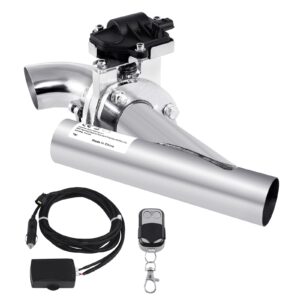 H-YEEU 51mm 2" Edelstahl Elektrische Auspuff Endschalldämpfer Ventilschalter System Kit mit Fernbedienung