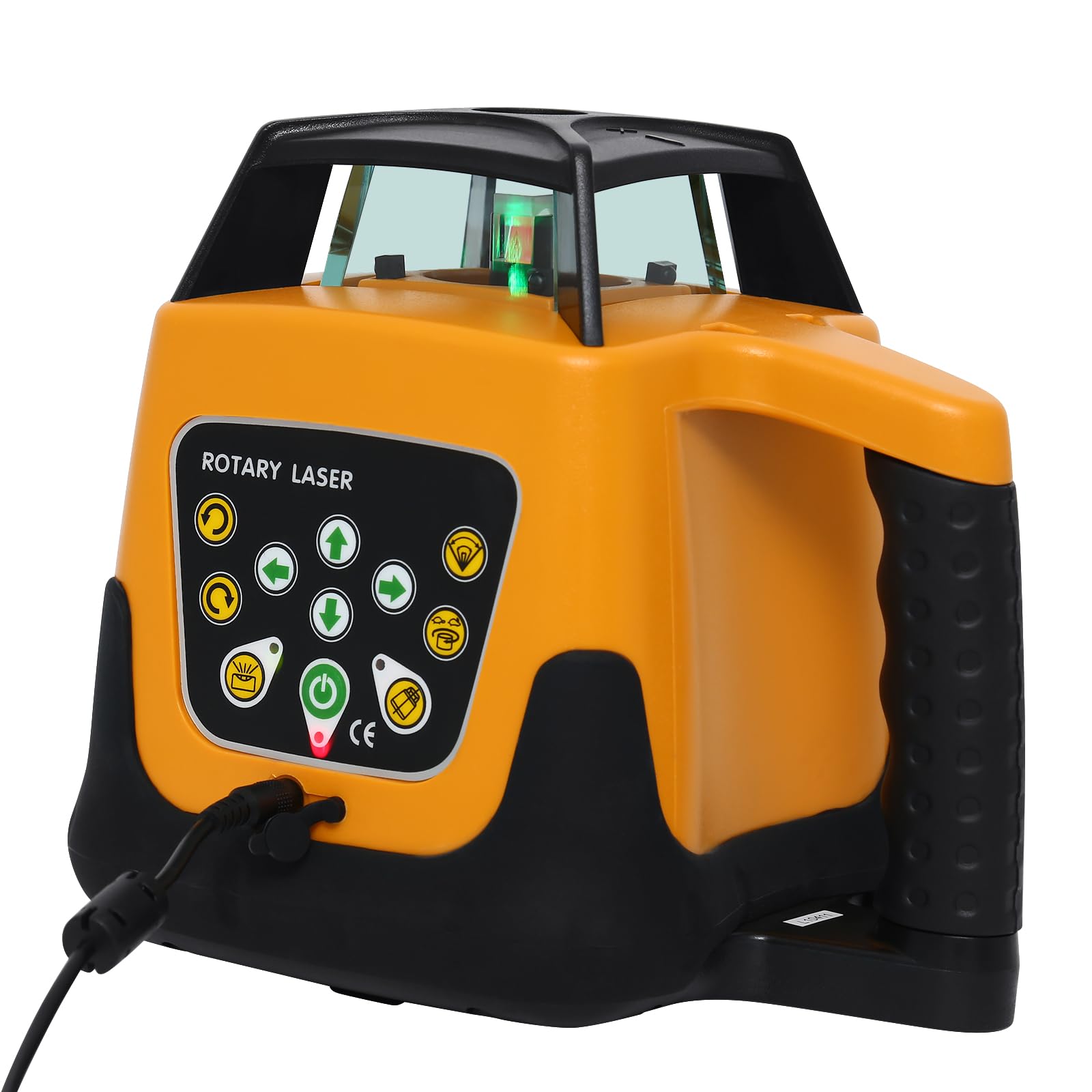 Samger Rotationslaser Grün Linienlaser 360 Grad IP54 Kreuzlinienlaser Selbstnivellierend, Horizontaler Vertikaler, Arbeitsbereich 500M Außenbereich Arbeitszeit 20 Stunden mit Fernbedienung, Empfänger - Image 2