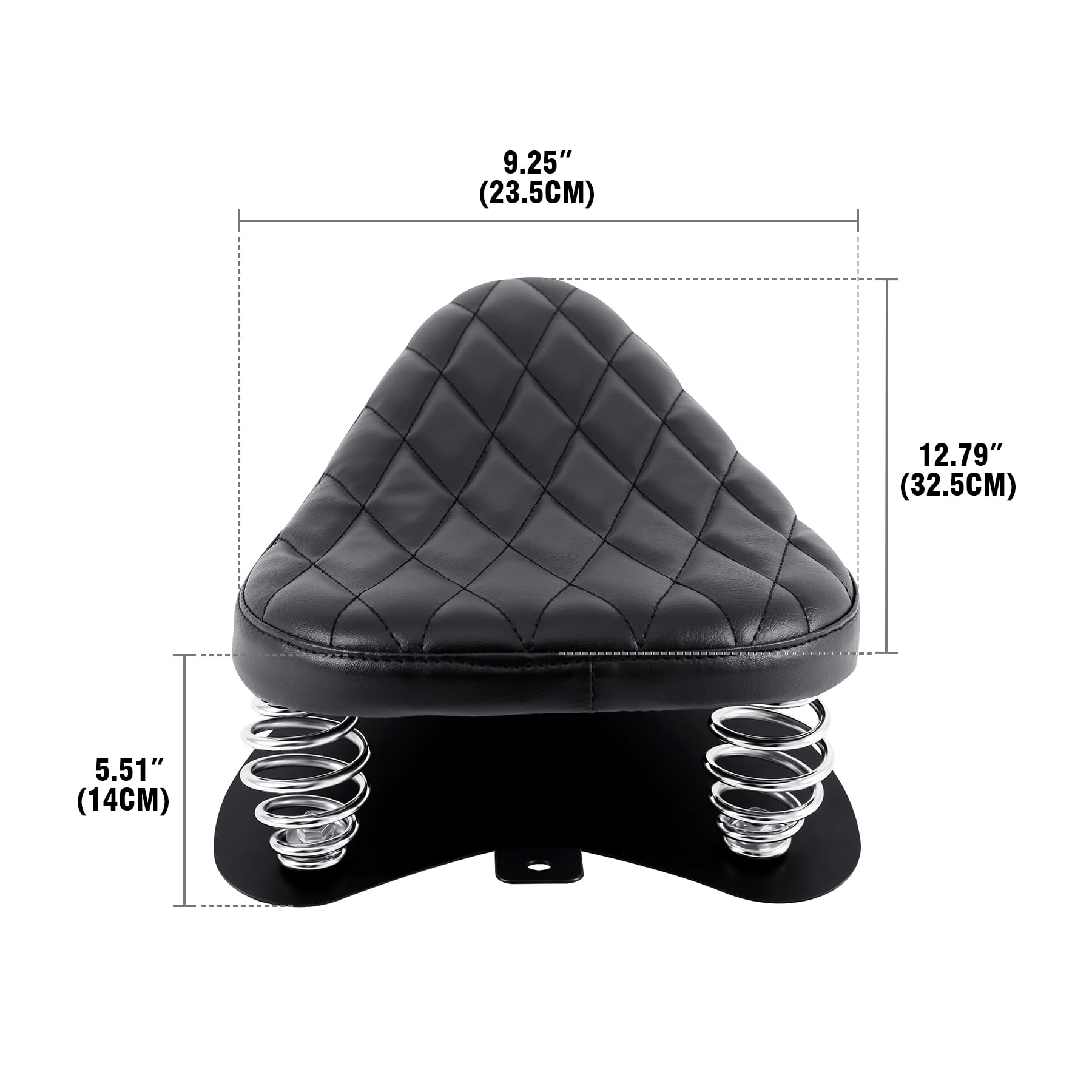 H-YEEU Motorrad PU Leder Solo Sitz, Motorrad Bobber Sitz Mit Frühling Grundplatte für Bobber Sportster XL1200 883 48 Dyna Softail - Image 3