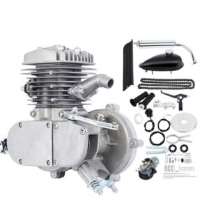 2 Temps kit moteur vélo 50cc Gaz Moteur Kit de Conversion de Vélo Argent