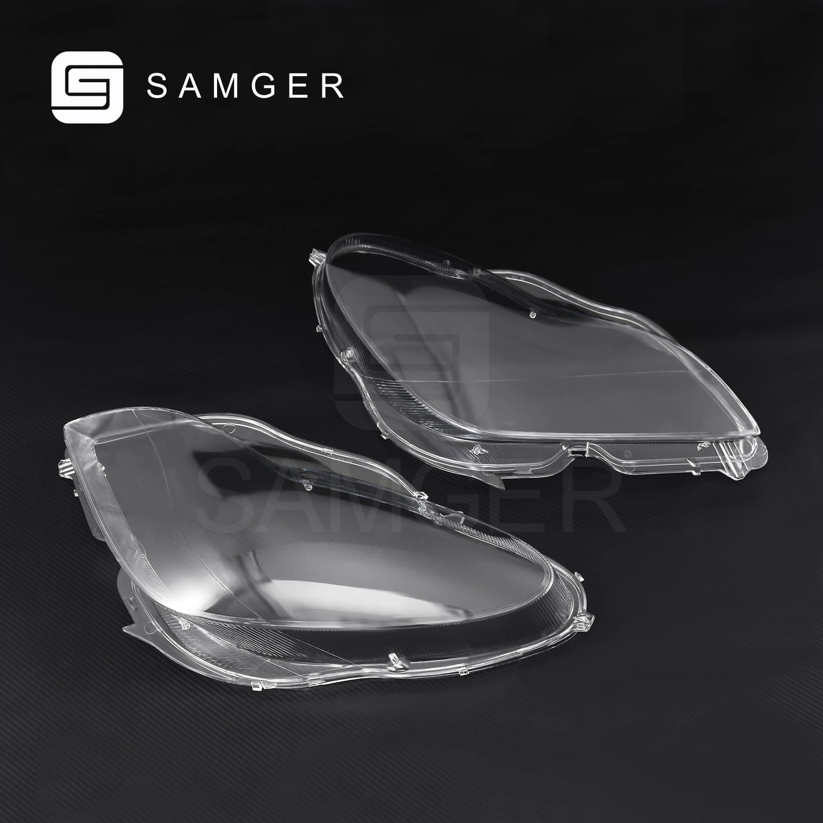 Samger 1 Paire de Droite et de Gauche Phare Coque Lampe Frontale lentille Transparente Coque Fit pour Mercedes W219 CLS350 CLS500 CLS550 2006-2011 - Image 4