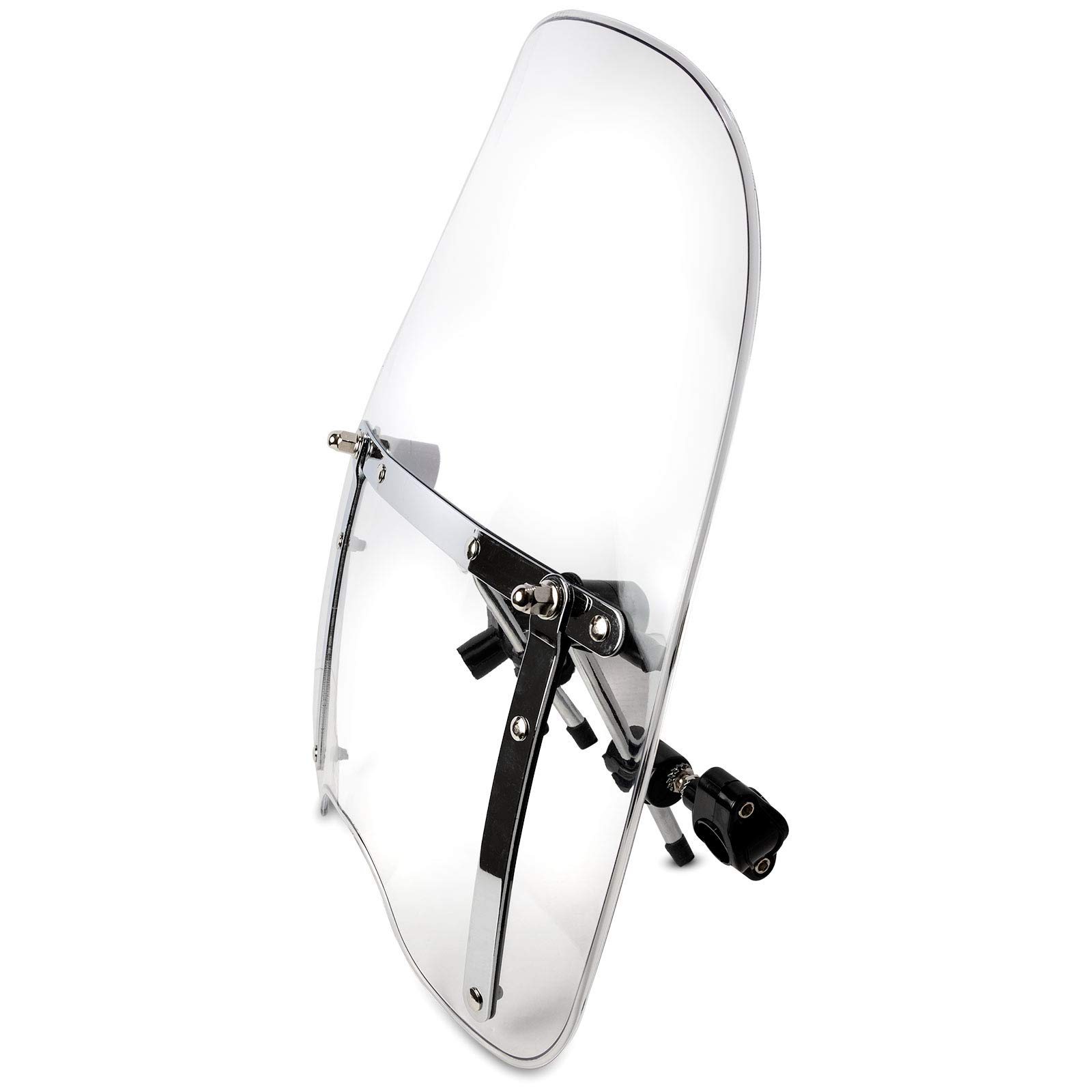 H-YEEU Motorrad Windschutzscheibe Windschutzabweiser fit für Harley Suzuki Honda Shadow Yamaha Kawasaki Cruiser Standards (Weiß, 17 inch) - Image 4