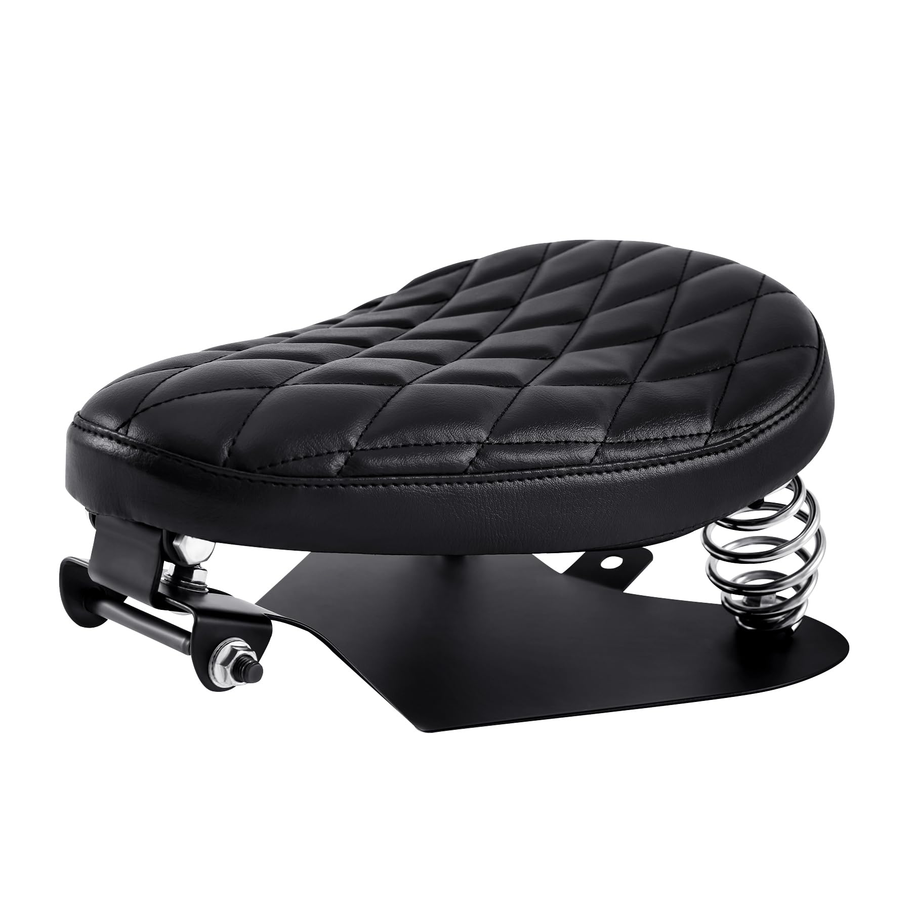 H-YEEU Motorrad PU Leder Solo Sitz, Motorrad Bobber Sitz Mit Frühling Grundplatte für Bobber Sportster XL1200 883 48 Dyna Softail - Image 4