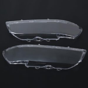 H-YEEU Paar Link & Rechts Scheinwerferglas Streuscheibe Abdeckung Fit für BMW E39 2000-2003 Frontscheinwerfer