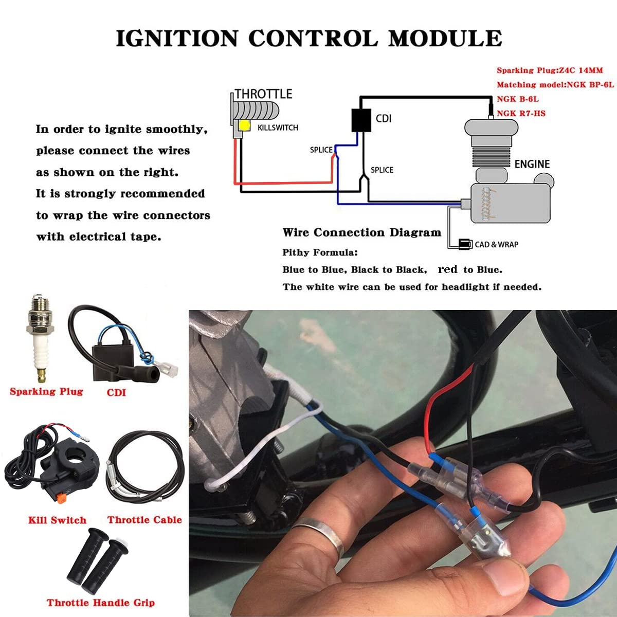 80cc 2 Temps Kit Moteur Vélo Gaz Moteur Kit De Conversion De Vélo pour Vélo Motorisé Cylindre Simple avec Compteur De Vitesse Argent - Image 3
