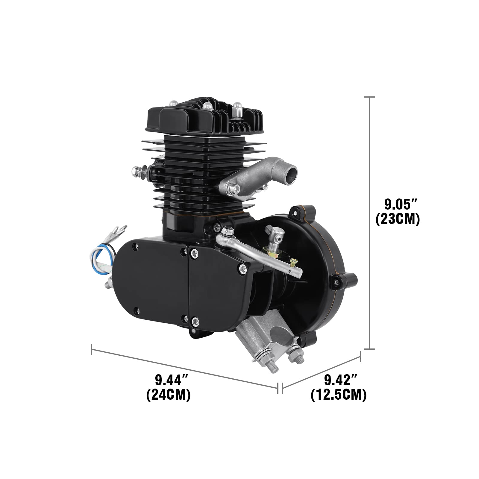 2 Temps kit Moteur vélo 50cc Gaz Motorisé Moteur Kit de Conversion de Vélo Noire - Image 3