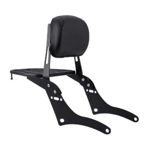 H-YEEU Motorrad Rückenlehne Sitzpolster mit Gepäckträger fit für Rebel CMX500 CMX300 2017-2020 Beifahrer-Rückenlehne Sissy Bar