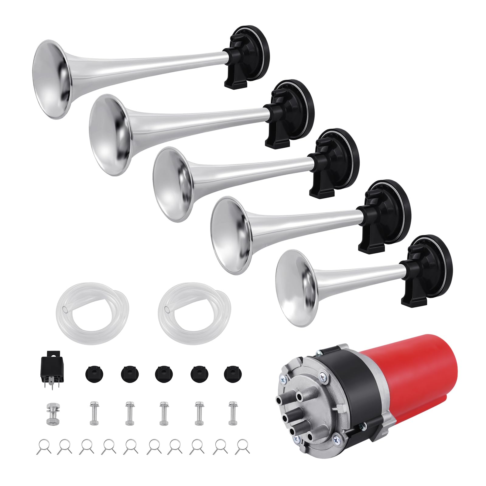 H-YEEU 12V 125db 5 Klang Fanfare La Cucaracha Lufthorn Hupe Sirene Kompressor Autohupe - Image 2