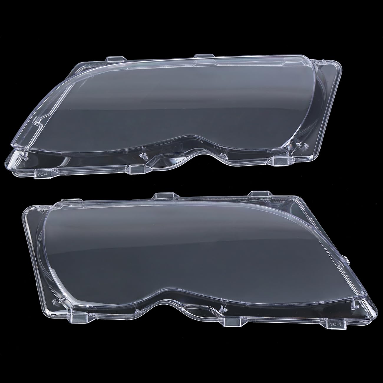 H-YEEU Paar Scheinwerferglas Streuscheibe Abdeckung fit für BMW 3er E46 4-Türer 2001 2002 2003 2004 2005 Frontscheinwerfer Link & Rechts - Image 3
