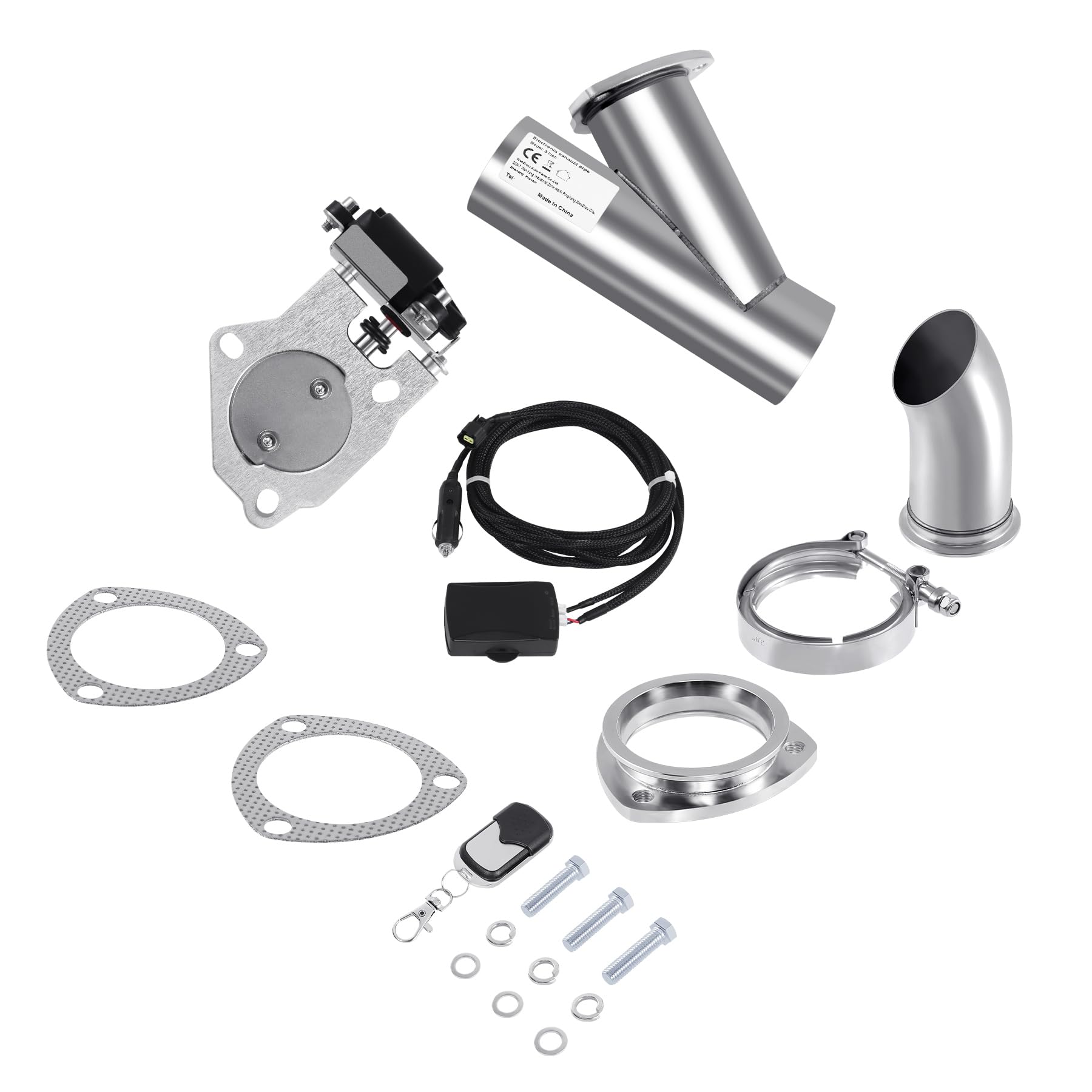H-YEEU 3" 76mm Edelstahl Elektrische Auspuff Endschalldämpfer Ventilschalter System Kit mit Fernbedienung - Image 4