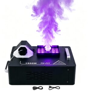 H-YEEU Nebelmaschine mit 24 LED 3 in1 RGB, 1500W Rauchmaschinen Effektmaschine Unterstützt DMX & Funkfernbedienung Passend für DJ Disco Party, Halloween, Hochzeiten & Bühnenauftritte - 1 Stück