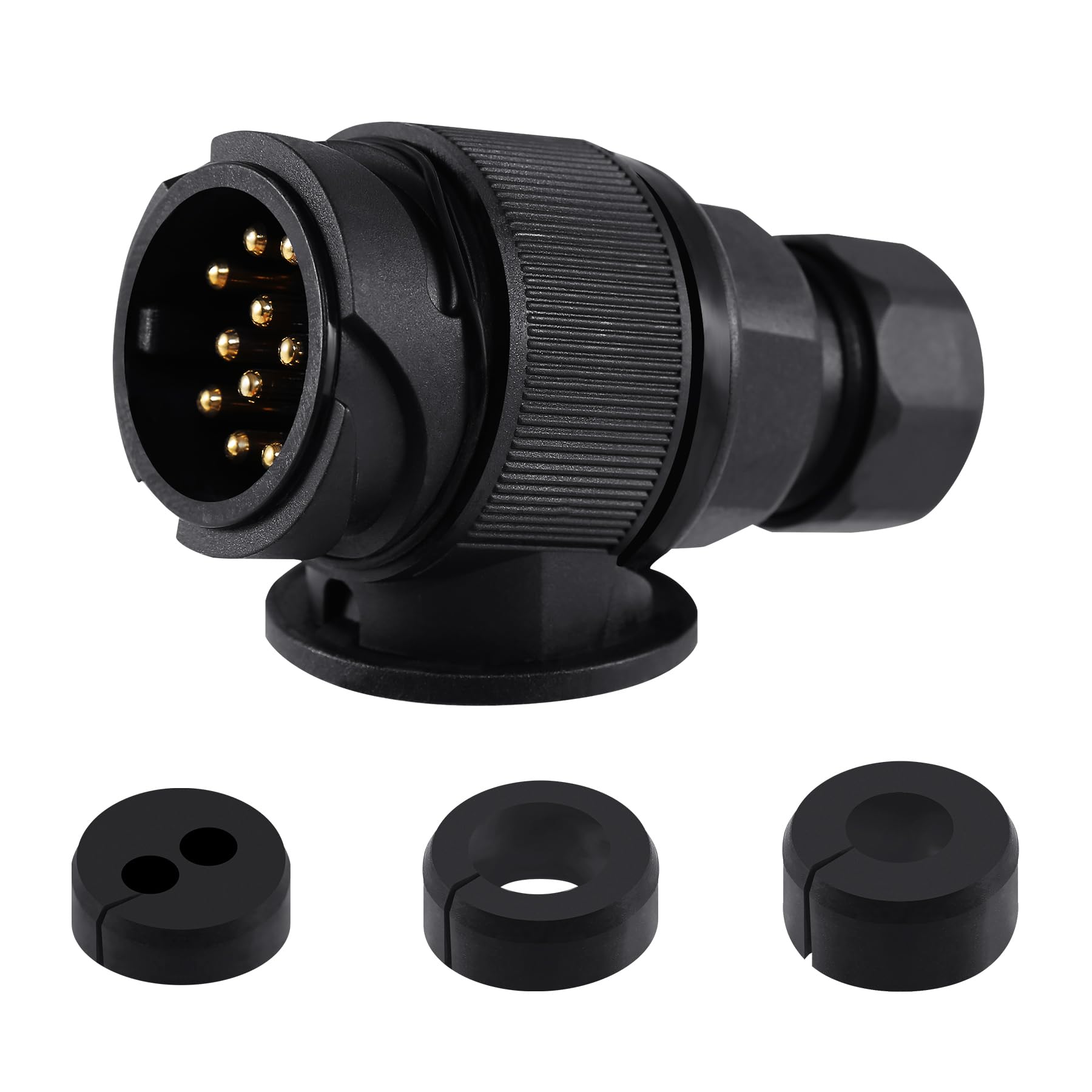 H-YEEU 13 Poliger Anhänger Stecker 12V Wasserdicht Anhängerstecker 13 polige Anhänger Stecker Für Wohnwagen PKW AHK Adapter Stecker