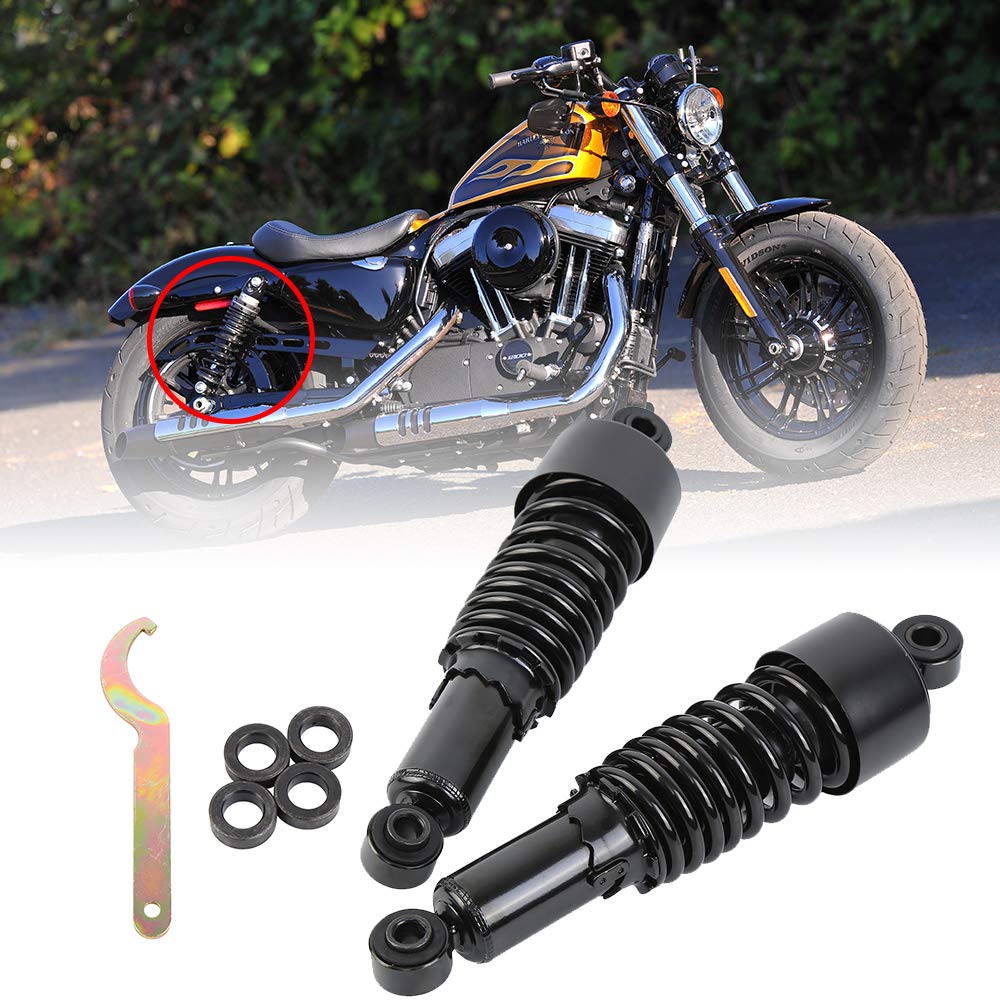 Samger Motorrad 267mm 10,5 "Hinterer Stoßdämpfer Hinterradaufhängung Fit für Harley Sportster 2004-2012 (Schwarz)