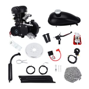 Samger Samger 2 Temps Kit Moteur Velo Gaz Moteur Kit de Conversion de Vélo (Noir, 100CC)
