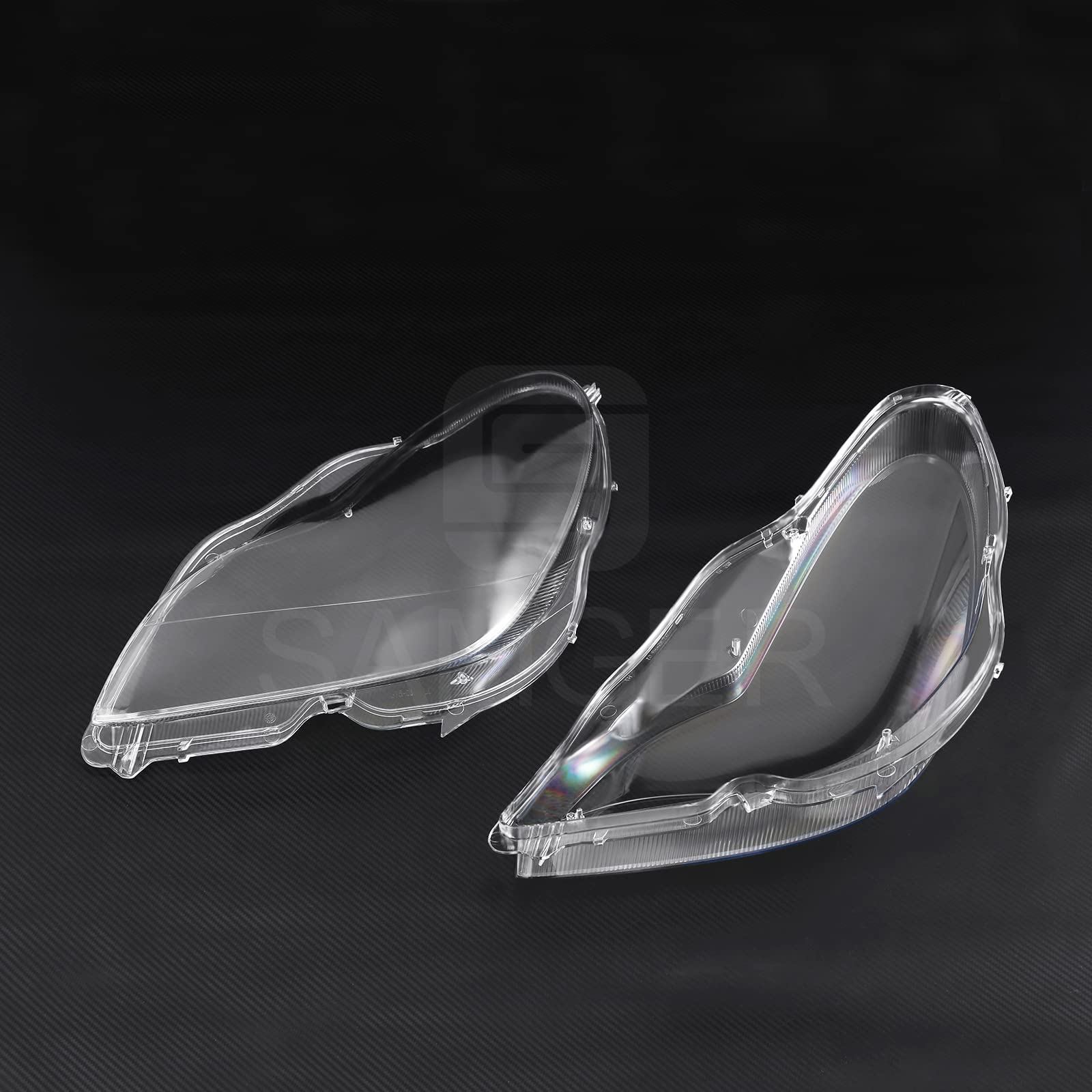 Samger 1 Paire de Droite et de Gauche Phare Coque Lampe Frontale lentille Transparente Coque Fit pour Mercedes W219 CLS350 CLS500 CLS550 2006-2011