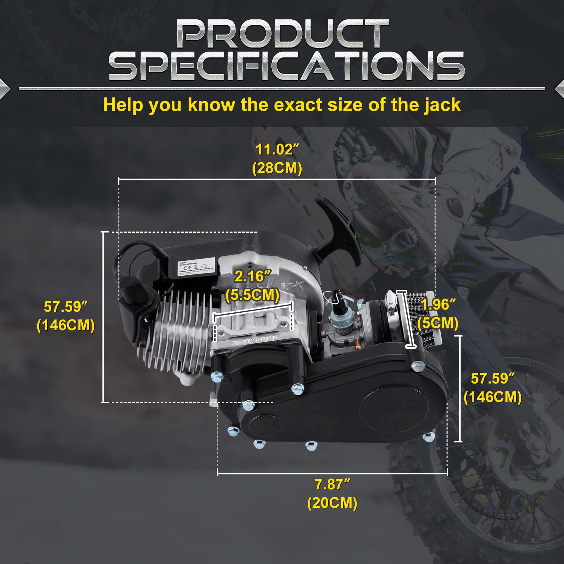 Sange 49cc 2 Takt Motor mit Vergaser für Motorrad Pocket Bike Mini Bike Quads Cross Bike - Image 2