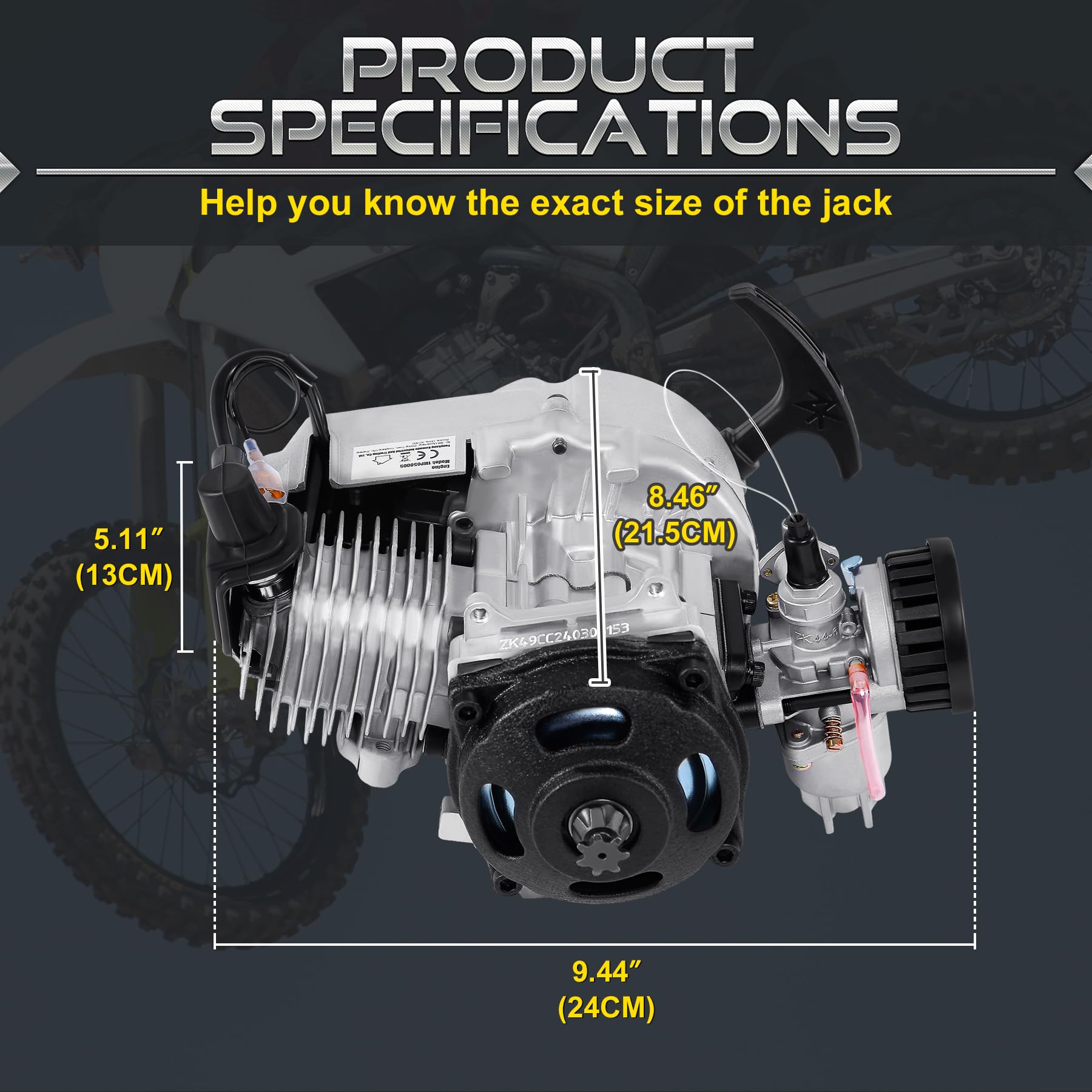 Sange 49cc 2 Hub Pull Start Motor Motor Luftgekühlt für Pocket Bike Mini Dirt Bike ATV Roller - Image 2