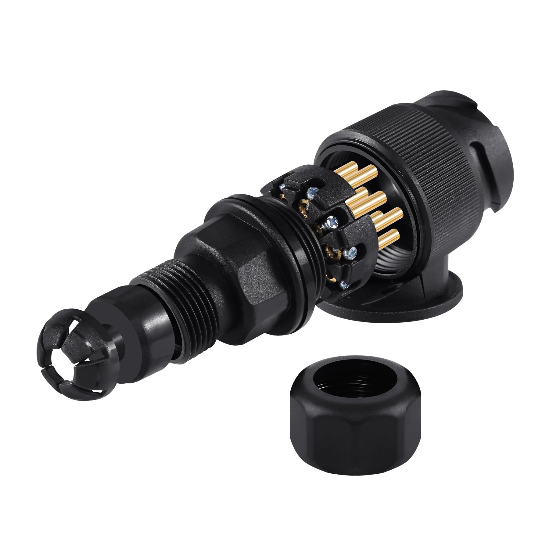 H-YEEU 13 Poliger Anhänger Stecker 12V Wasserdicht Anhängerstecker 13 polige Anhänger Stecker Für Wohnwagen PKW AHK Adapter Stecker - Image 4