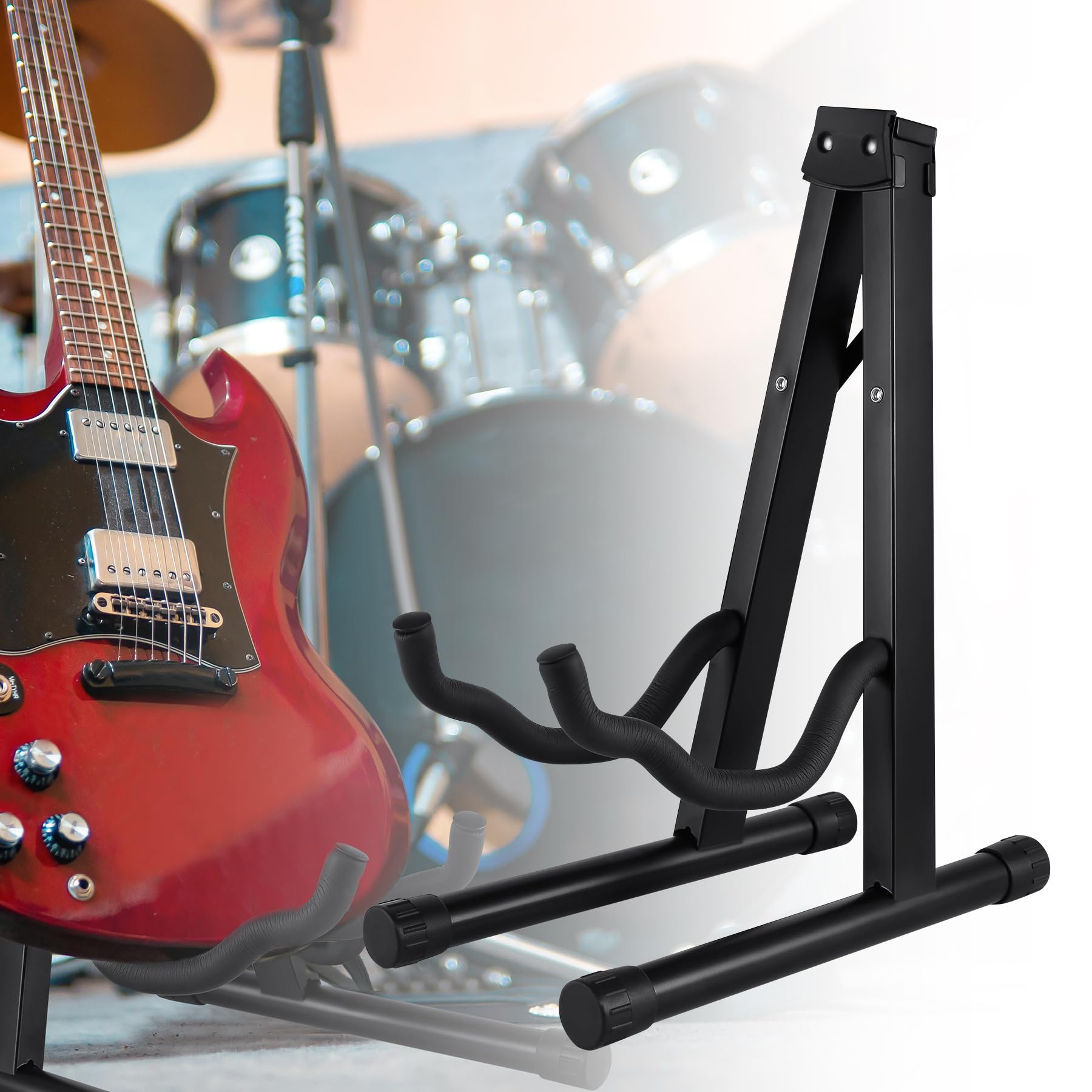 Ridgeyard Universal Gitarrenständer Aufklappen, für Akustikgitarre E-Gitarren- und Bassgitarre ,A-Form - Image 3