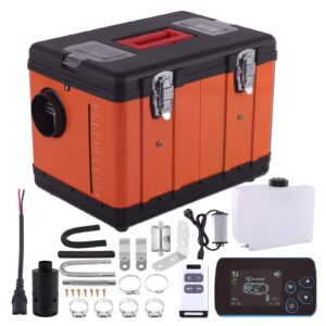 H-YEEU 8KW Diesel Standheizung, 110-220V & 12V & 24V Tragbare Dieselheizung mit Bluetooth APP & Adapter, Höhenmodus 5500m max,6L Kraftstofftank, Heizung für Auto, LKW, Boot, Wohnmobil