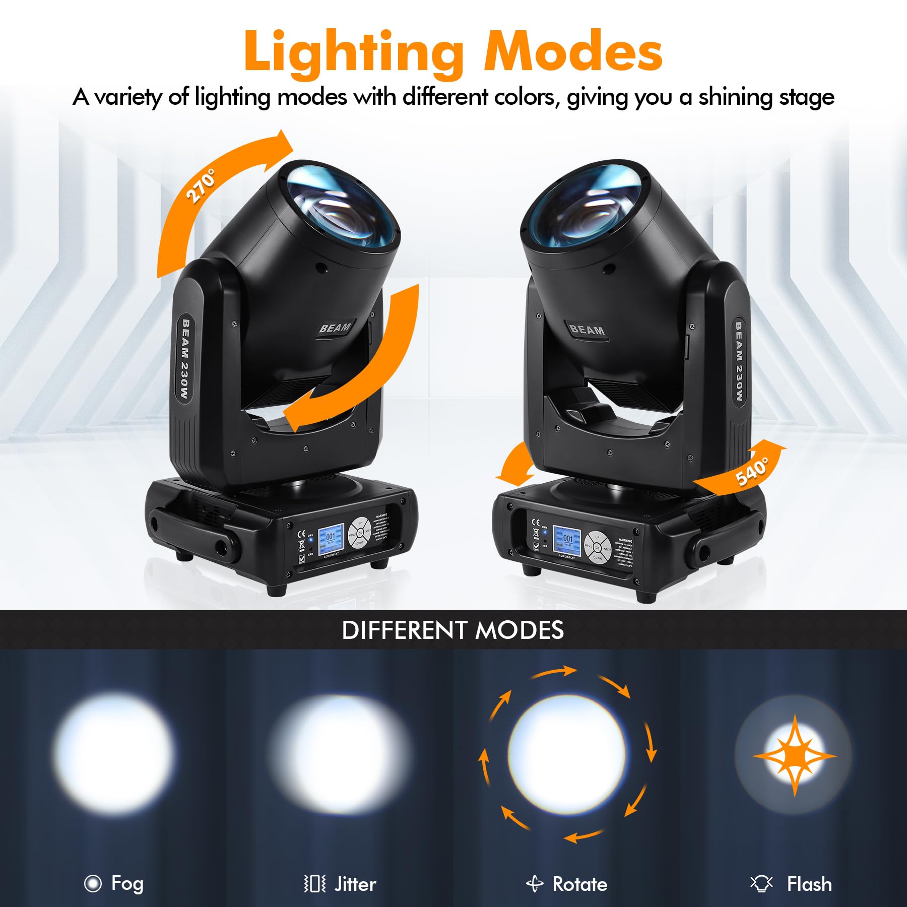Moving Head 230W 7R LED Beam DMX Bühnenlicht für DJ Bar Hochzeiten - 1Stk - Image 4