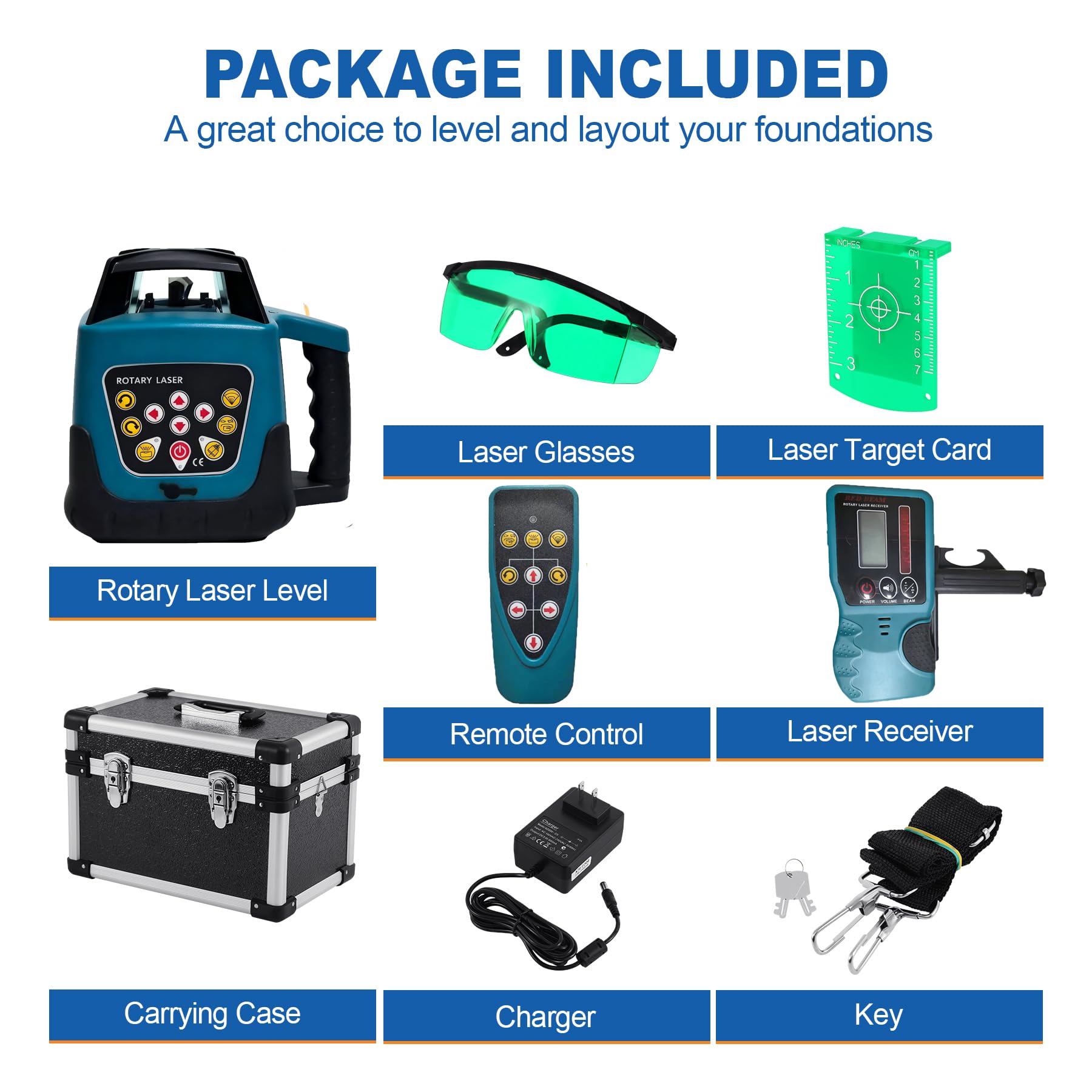 H-YEEU Automatisches Selbstnivellierendes Rotierendes Laser Level Kit, Grüner Strahl 360° Rotierendes IP54 Horizontale Vertikale Transit Level Arbeitsbereich 500M mit Empfänger Fernbedienung - Image 2