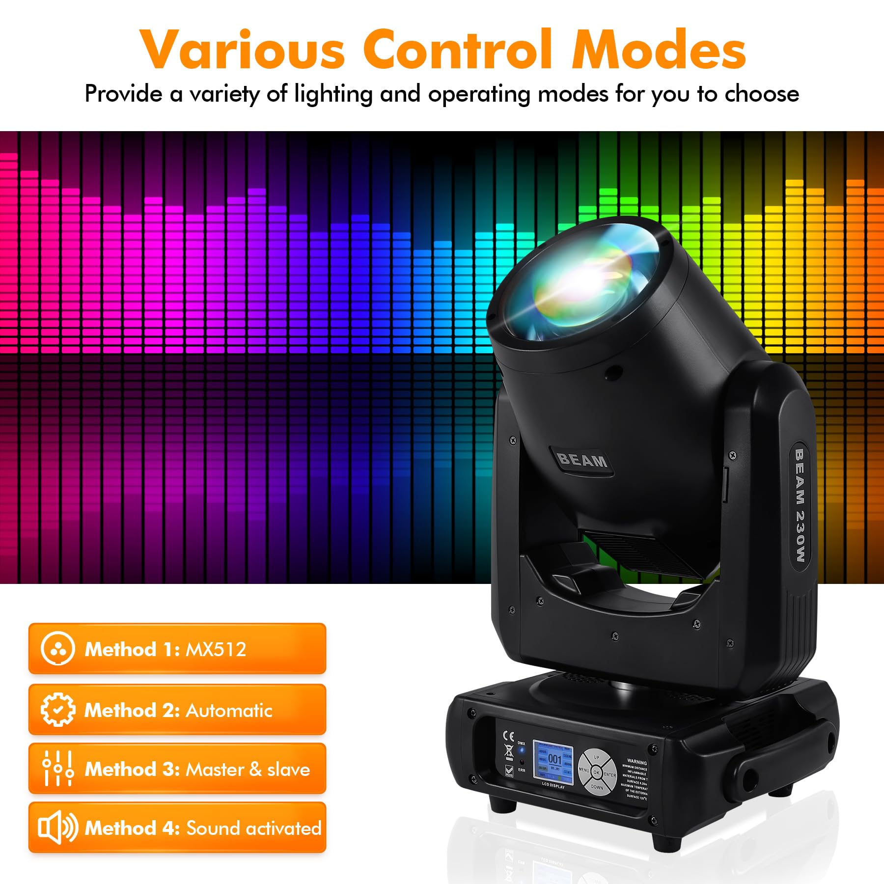 Moving Head 230W 7R LED Beam DMX Bühnenlicht für DJ Bar Hochzeiten - 1Stk - Image 3