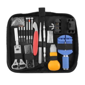 H-YEEU Uhrenwerkzeug Set, Reparatur Werkzeug Profi Uhrmacherwerkzeug, Uhren Batteriewechsel Set Uhren Werkzeug mit Uhrenarmband Entferner, Uhrenöffner, Federstegwerkzeug