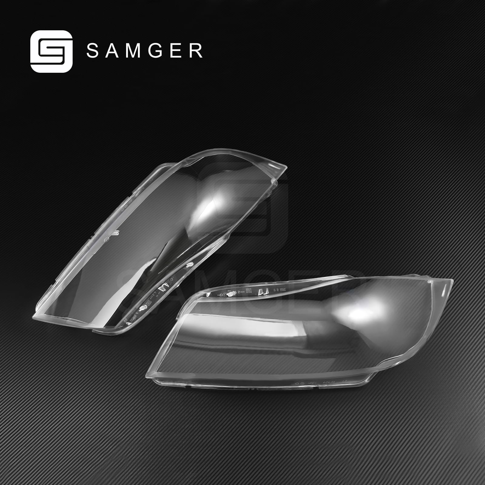 Samger 2 Stück linke rechte Seite Scheinwerfer Scheinwerferlinse Klare Linsenabdeckung Ersatz Fit für BMW 3 Series E90 2005-2012 - Image 3
