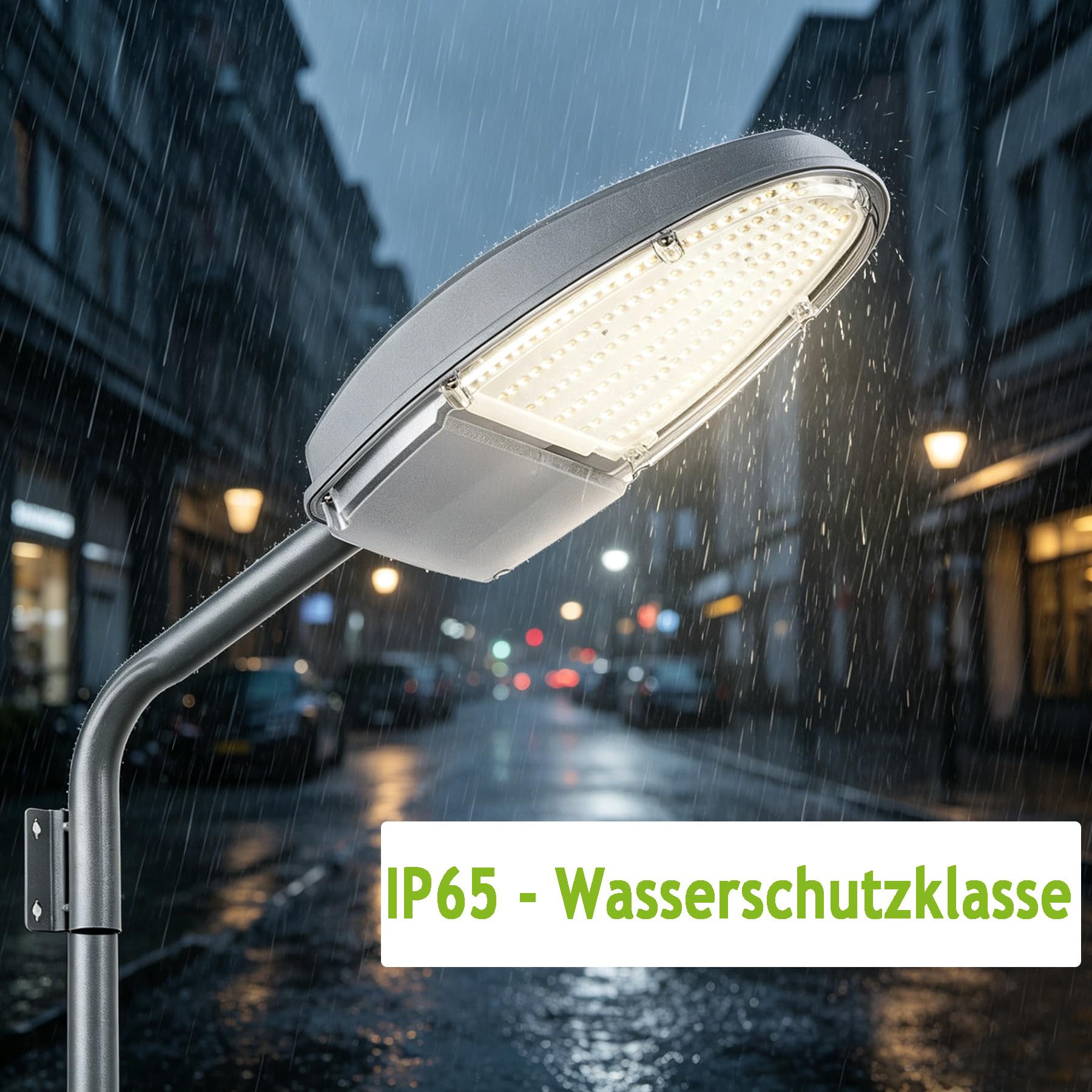 H-YEEU 24W LED Außenleuchte IP65, 6500K Tageslicht mit Lichtsensor,Wand- und Mastlampe für Garten Hof Straße Garage - 1 Stück - Image 4